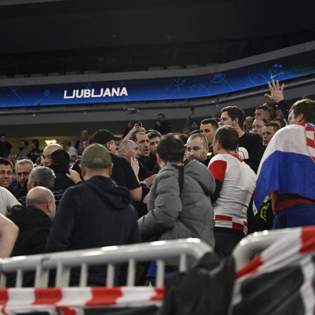 Sukob hrvatskih navijača i zaštitara