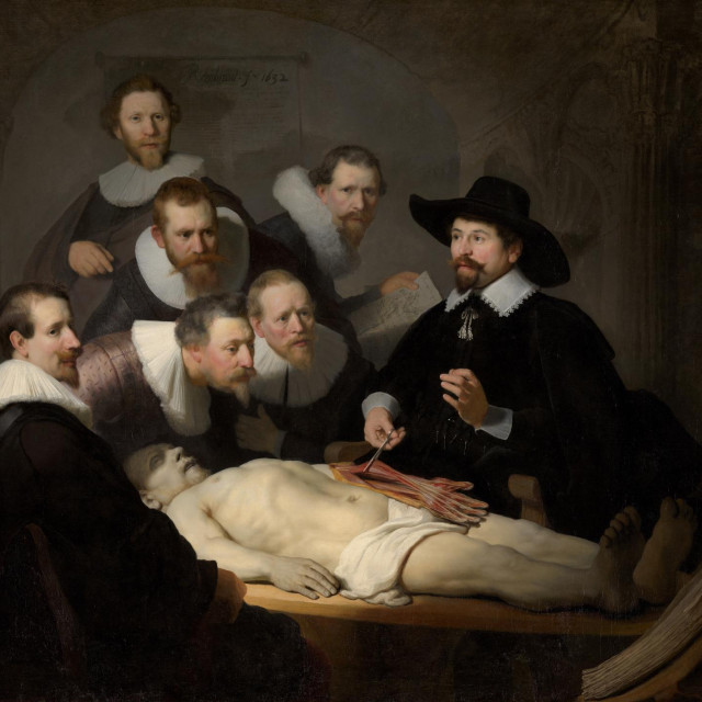 Sat anatomije dr. Nicolaesa Tulpa, Rembrandt
