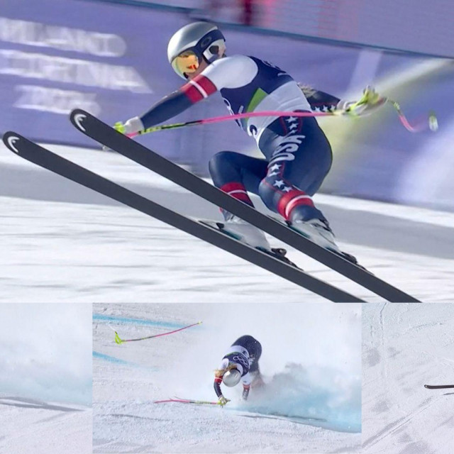 Pad Lindsey Vonn na olimpijskom spustu u Cortini