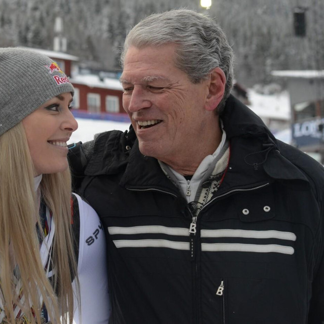 Lindsey Vonn s ocem na švedskoj stazi 2019. godine