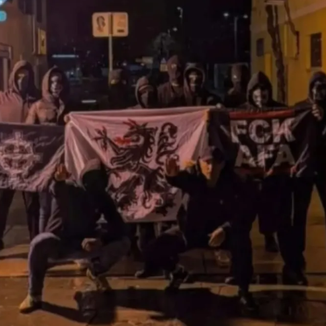 Neonacisti tijekom marša u Kopru