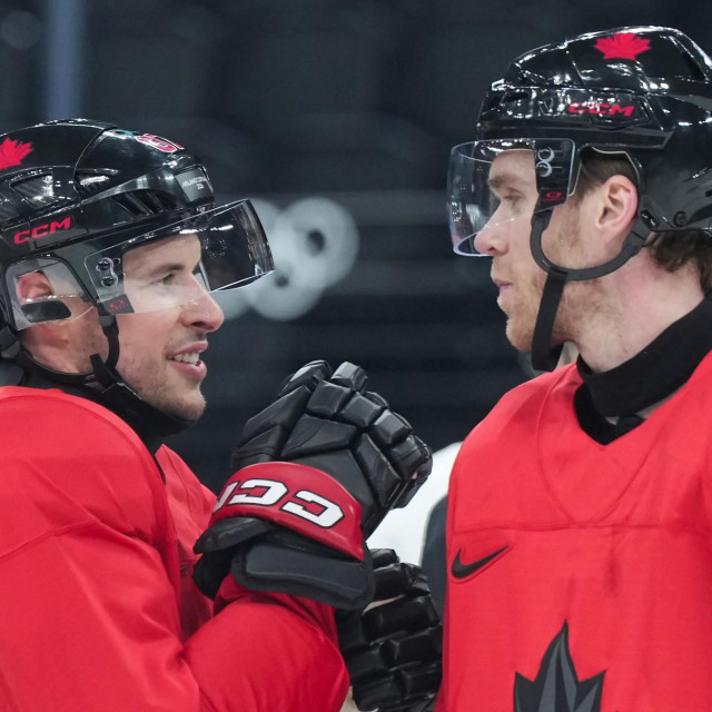 Sidney Crosby i Connor McDavid na treningu kanadske reprezentacije