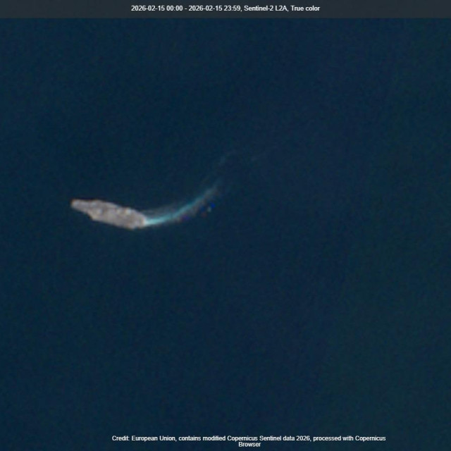 Satelitska snimka Sentinela 2 prikazuje nosač USS Abraham Lincoln