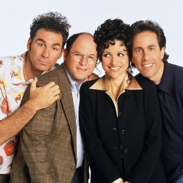 Julia Louis-Dreyfus, Michael Richards, Jerry Seinfeld i Jason Alexander u ”Seinfeldu”