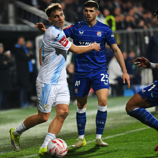 Toni Fruk (Rijeka) i Moris Valinčić (Dinamo) u nedavnom derbiju SHNL-a