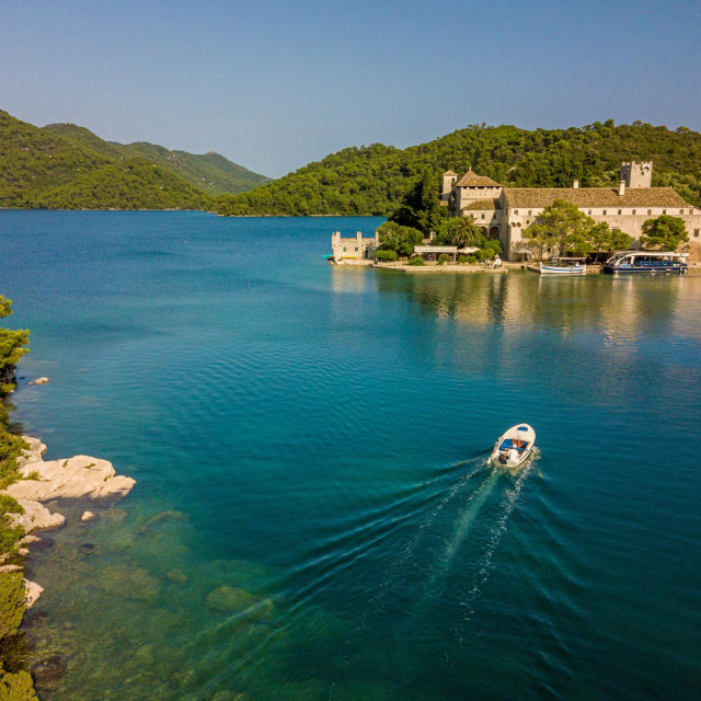 Mljet Jezera Otok Sv. Marije