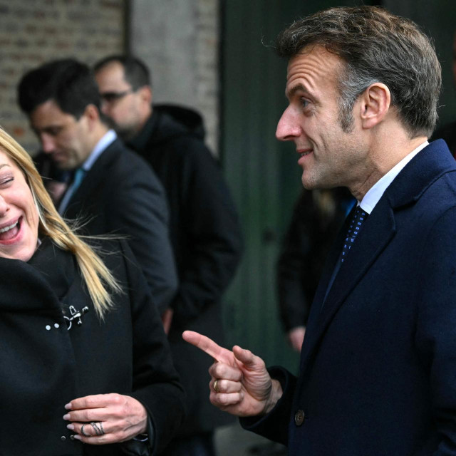 Giorgia Meloni i Emmanuel Macron u nekim boljim vremenima