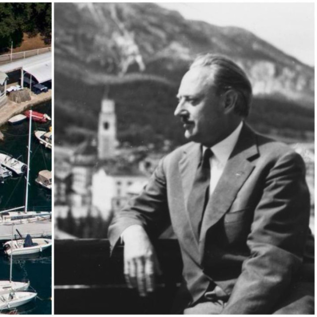 Edoardo Gellner (desno) i njegov kultni yacht klub (lijevo)
