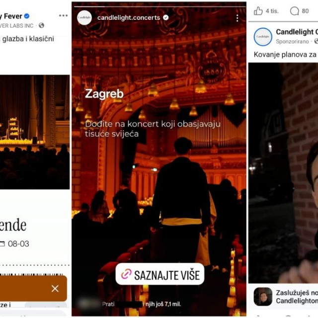Candlelight reklame posljednjih šest mjeseci su neizbježne