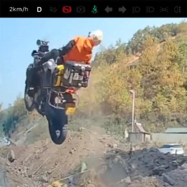 Snimka nesreće motocikla u Kini