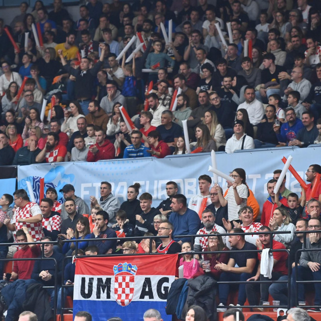 Pune tribine Draženova doma u studenom 2024. na utakmici Hrvatska - BiH u kvalifikacijama za Eurobasket
