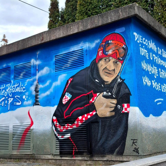 Mural posvećen Anti Kosteliću nalazi se na Gračanima