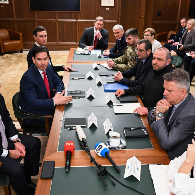 Nedavni američko-ukrajinski pregovori na kojima su sudjelovali Marco Rubio, Steve Witkoff, Jared Kushner i Rustem Umerov/Arhivska fotografija
