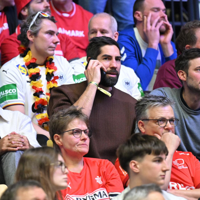 Nikola Karabatić na tribinama u Herningu