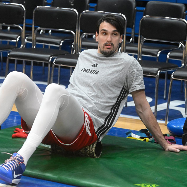 Dario Šarić na treningu hrvatske reprezentacije prošli tjedan u Zagrebu
