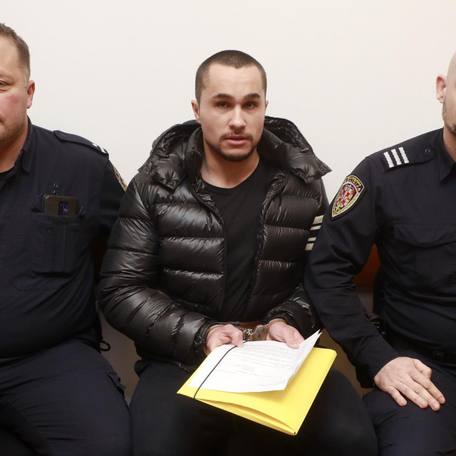 Marin B. u sudnici Općinskog kaznenog suda u Zagrebu