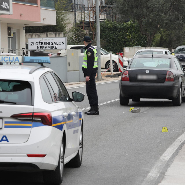 Mjesto prometne nesreće u Vukovarskoj ulici u Makarskoj