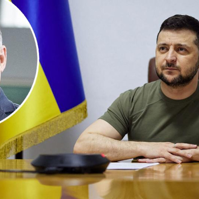 Volodimir Zelenski; u krugu Viktor Orban