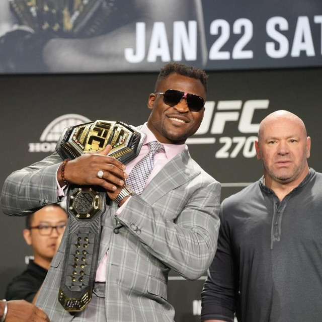 Francis Ngannou i Dana White