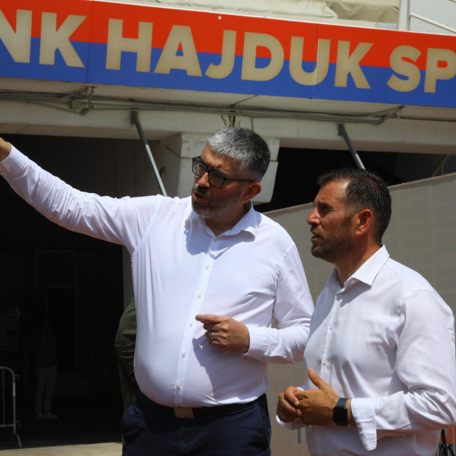 Predsjednik Hajduka Ivan Bilić i gradonačelnik Splita Tomislav Šuta