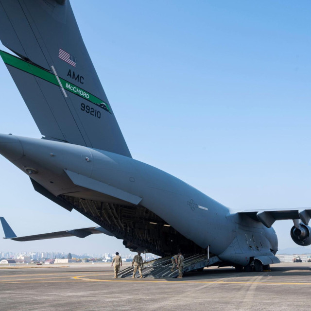 Ilustracija, američki C-17 Globemaster III u Južnoj Koreji