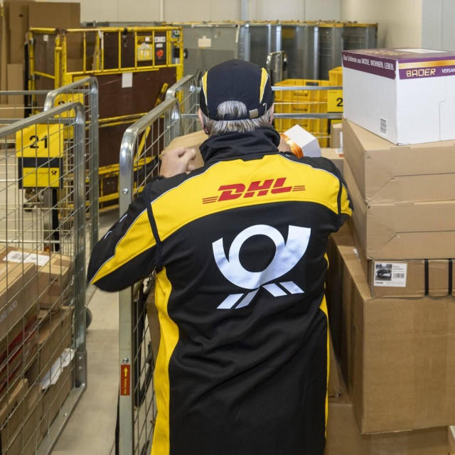 DHL dostava, ilustracija