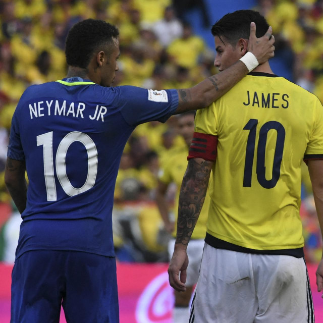 Dvojica 34-godišnjaka, Neymar Junior i James Rodriguez, u igri su za nastup u dresovima Brazila i Kolumbije u skorašnjim dvobojima s Hrvatskom