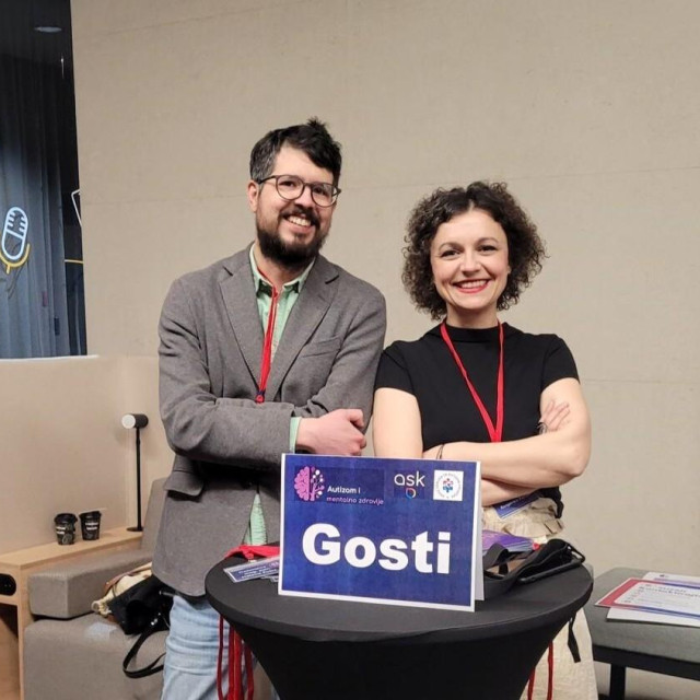 Nikola Tadić, tajnik SUZAH-a, i Kosjenka Petek, programska direktorica Udruge za autizam ASK