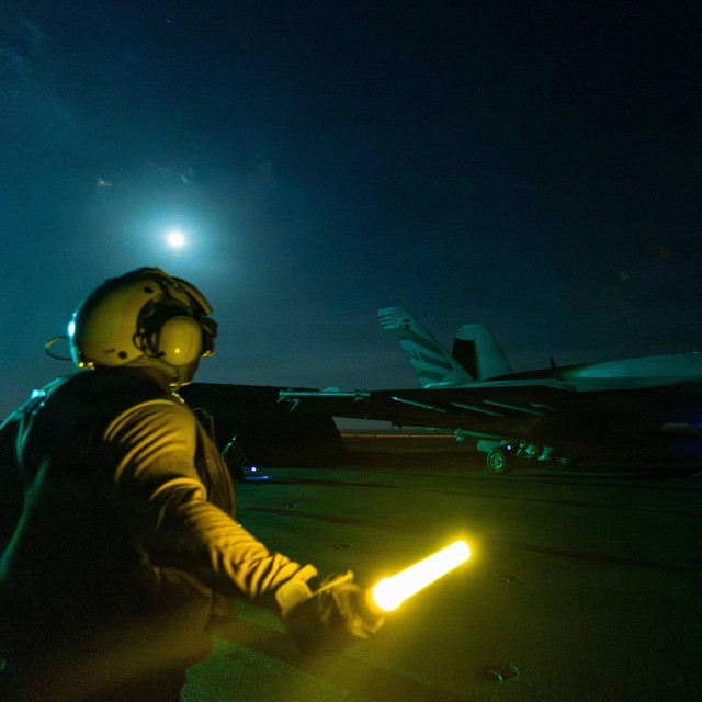 Prizor s američkog nosača aviona USS Abraham Lincoln