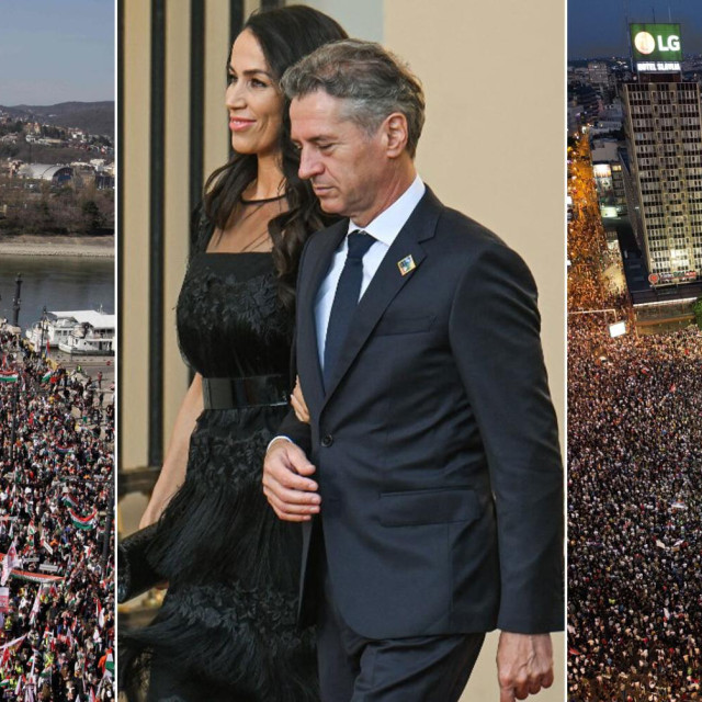 Prosvjedi u Budimpešti i Beogradu; bračni par Golob