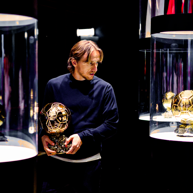 Luka Modrić u muzeju Milana