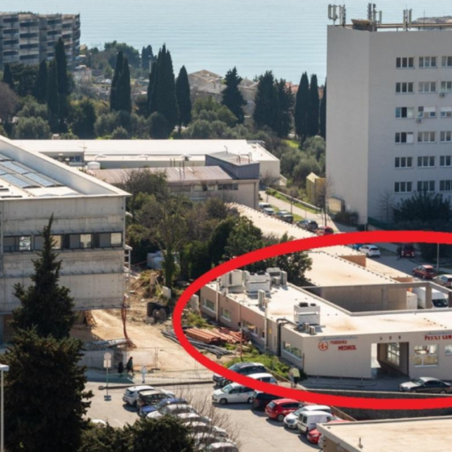 Zgrada Medikola, privatne zdravstvene tvrtke, se nalazi u sklopu javne bolnice Križine (KBC SPLIT)