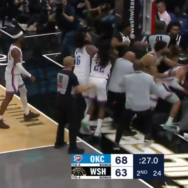 Tučnjava na utakmici Washington Wizards - Oklahoma Thunder