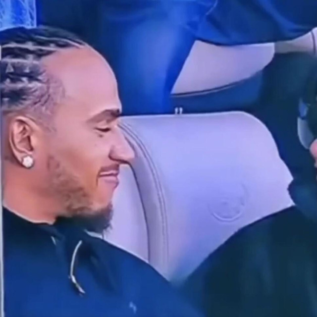 Kim Kardashian i Lewis Hamilton na Super Bowlu
