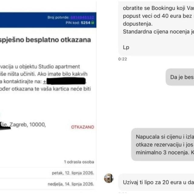 Booking otkazivanje rezervacije