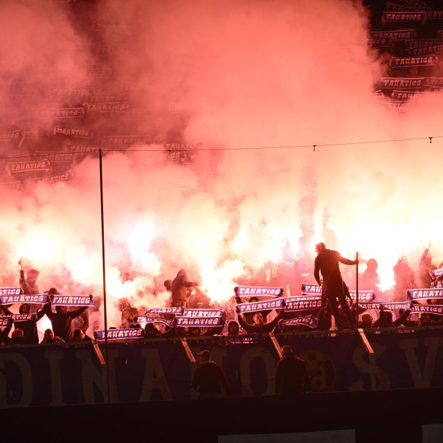 Bad Blue Boysi na utakmici Lokomotiva - Dinamo (21.3.2025.)