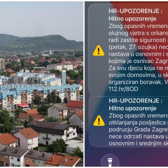 Grad Zaprešić i Županija donijeli su različite odluke o održavanju nastave usred nevremena u Zagrebu i okolici
