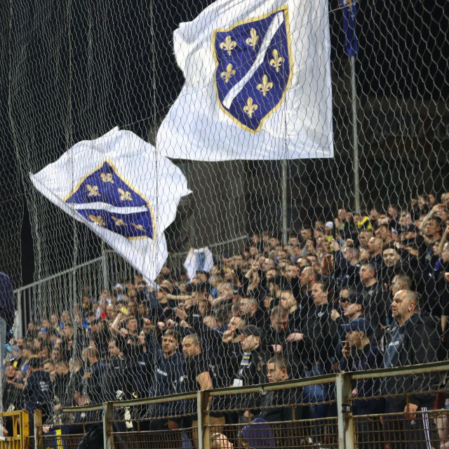 Navijači na stadionu Bilino polje u Zenici