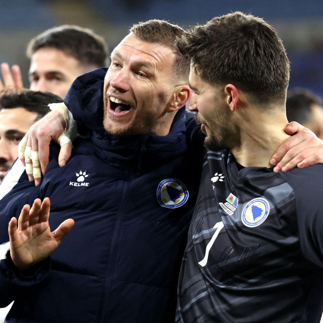 Edin Džeko i Nikola Vasilj bili su glavni junaci pobjede protiv Walesa u Cardiffu