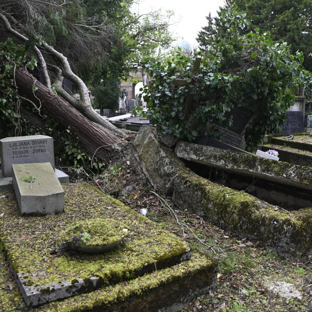 Šteta na groblju Mirogoj