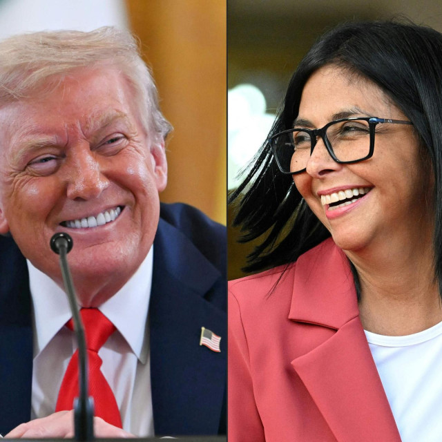 Donald Trump i Delcy Rodriguez