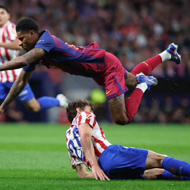 Tko će koga nadletjeti - Marcus Rashford (Barcelona) ili Robin Le Normand (Atletico Madrid)