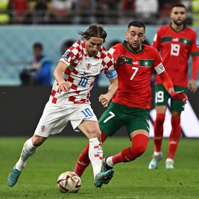 Luka Modrić i Hakim Ziyech (Svjetsko prvenstvo 2022.)