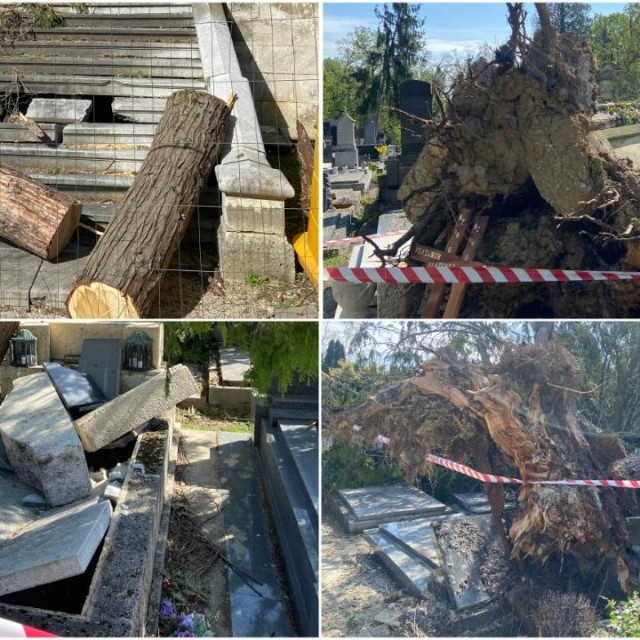 Reporterka Jutarnjeg zabilježila je prizore štete na Mirogoju