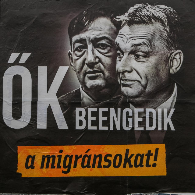 Viktor Orban i Lorinc Meszaros na plakatu uoči izbora u Mađarskoj