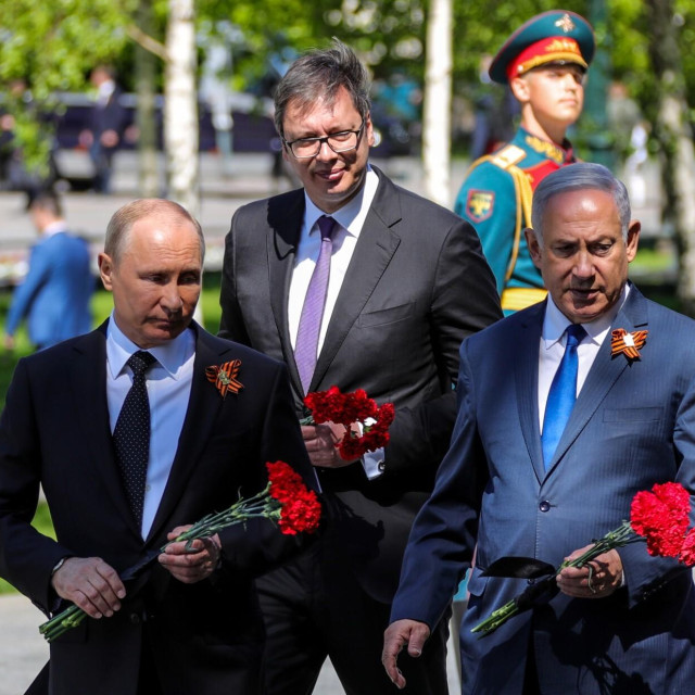 Vladimir Putin, Aleksandar Vučić, Benjamin Netanyahu