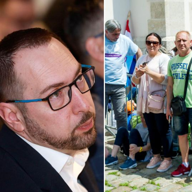 Zagrebački gradonačelnik Tomislav Tomašević; Željka Markić na Hodu za život