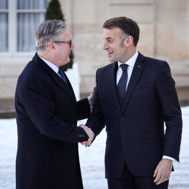Emmanuel Macron, Keir Starmer 