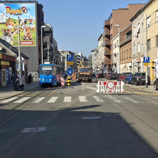 Radovi na Tratinskoj u ”srcu” Trešnjevke