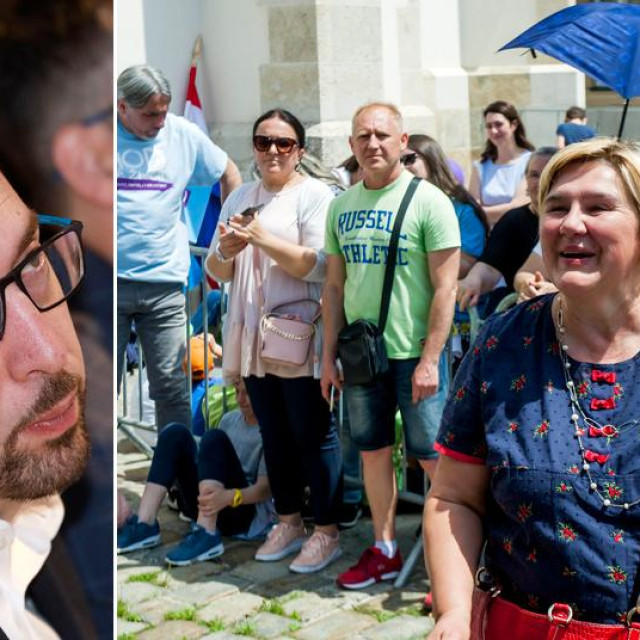 Zagrebački gradonačelnik Tomislav Tomašević; Željka Markić na Hodu za život